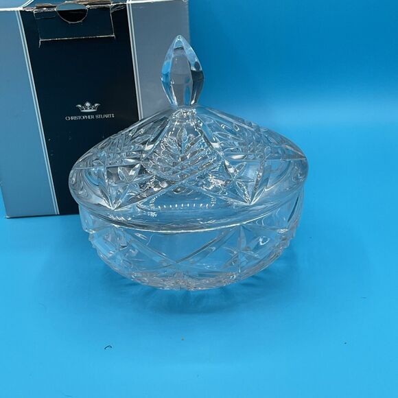 Christopher Stuart Crystal Starstruck Covered Box 5.5"-Czech Republic VT 022/930 - Picture 2 of 12